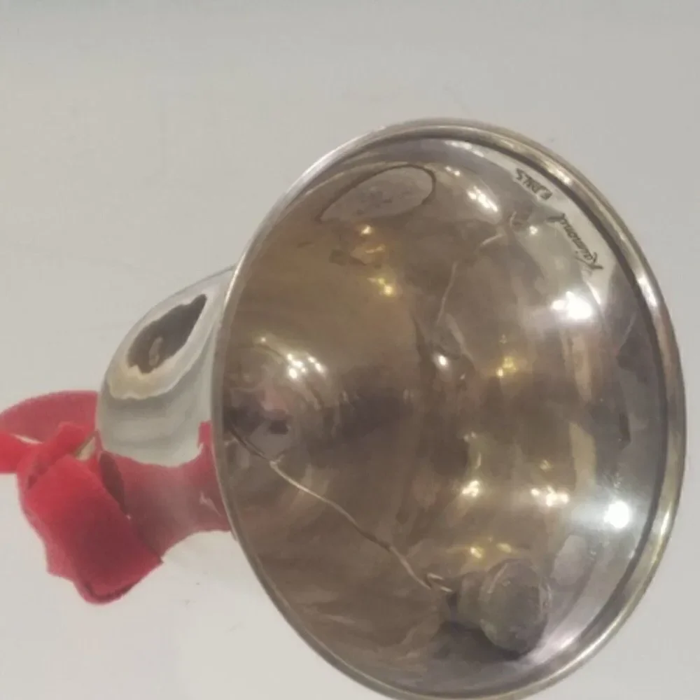 Vintage 1978 Christmas Bell Ornament Raimond Silver Plate Butler Dinner Bell